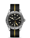 Tudor Black Bay Pro 39 mm steel case, Black fabric strap with yellow band (watches)